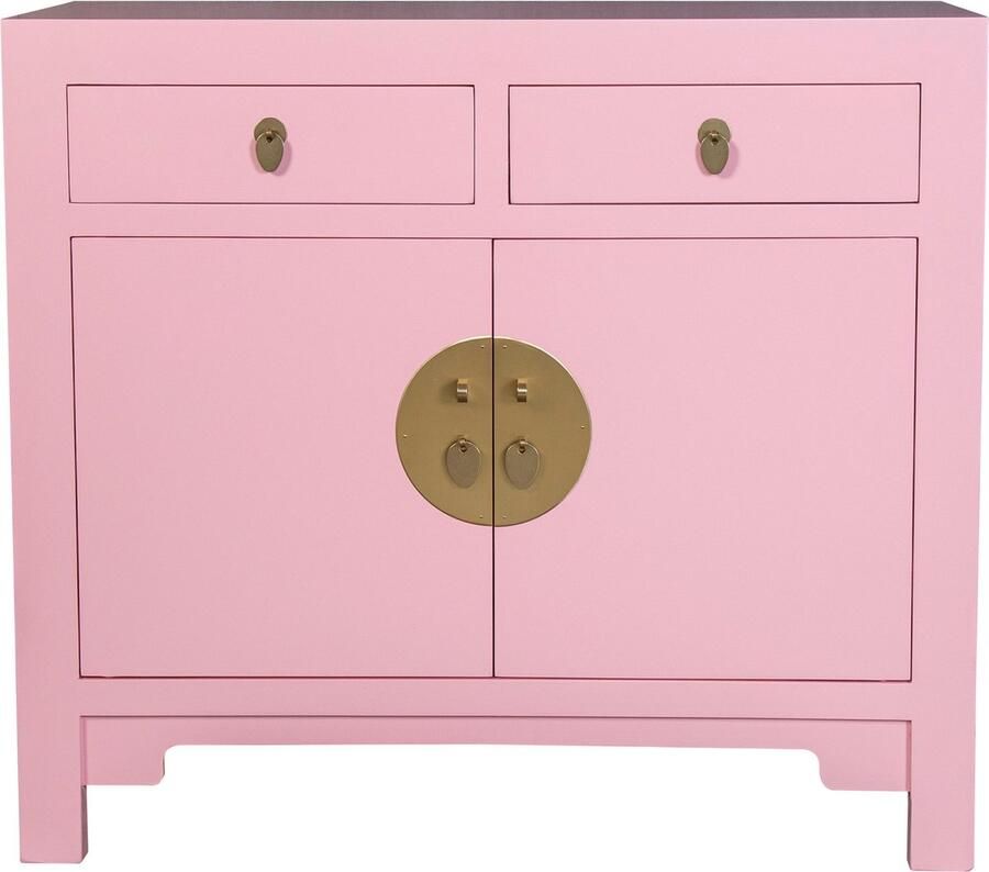 Fine Asianliving Chinese Kast Pink Blush Orientique Collectie B90xD40xH80cm Chinese Meubels Oosterse Kast