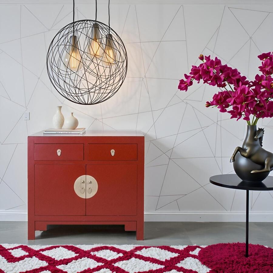 Fine Asianliving Chinese Kast Rood Ruby Rood Orientique Collectie B90xD40xH80cm Chinese Meubels Oosterse Kast - Foto 3