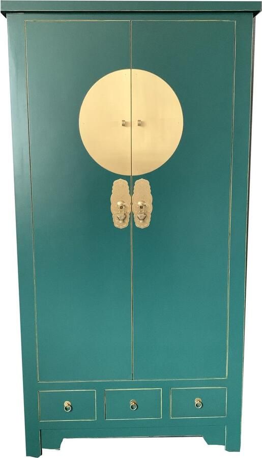 Fine Asianliving Chinese Kast Teal Orientique Collection B95xD50xH190cm Chinese Meubels Oosterse Kast