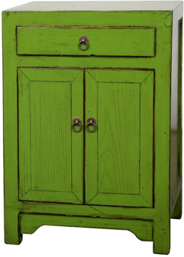 Fine Asianliving Chinese Nachtkastje Groen High Gloss B42xD32xH60cm Chinese Meubels Oosterse Kast