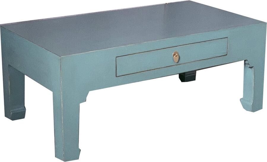 Fine Asianliving Chinese Salontafel Arctic Blauw Grijs Orientique Collection B110xD60xH45cm Chinese Meubels Oosterse Kast