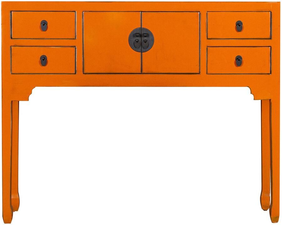 Fine Asianliving Chinese Sidetable Oranje Oasis Orientique Collectie B100xD26xH80cm Chinese Meubels Oosterse Kast