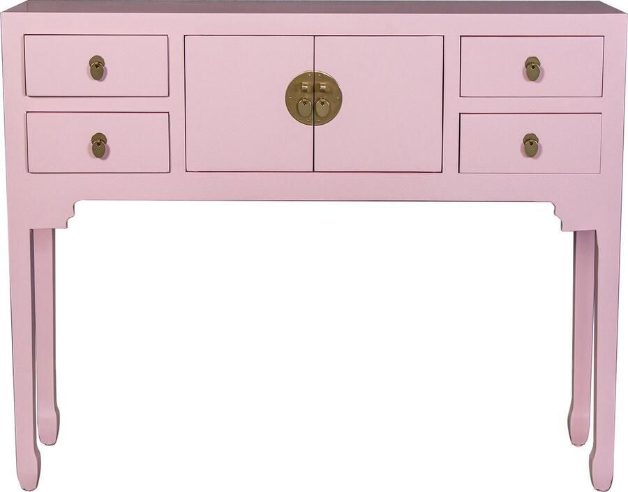 Fine Asianliving Chinese Sidetable Pearl Pink Orientique Collectie B100xD26xH80cm Chinese Meubels Oosterse Kast