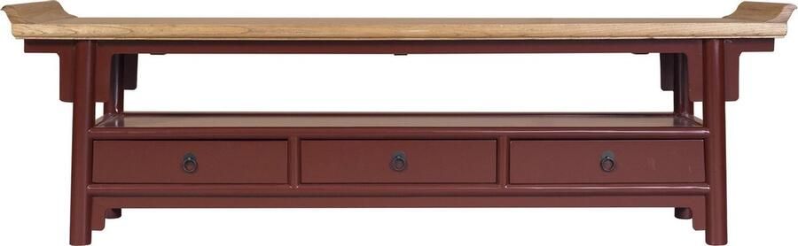 Fine Asianliving Chinese TV Kast Bordeaux Rood Qiaotou B180xD40xH55cm Chinese Meubels Oosterse Kast