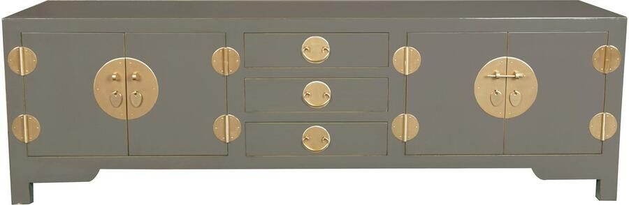 Fine Asianliving Chinese TV Kast Olijf Grijs Orientique Collectie B175xD47xH54cm Chinese Meubels Oosterse Kast