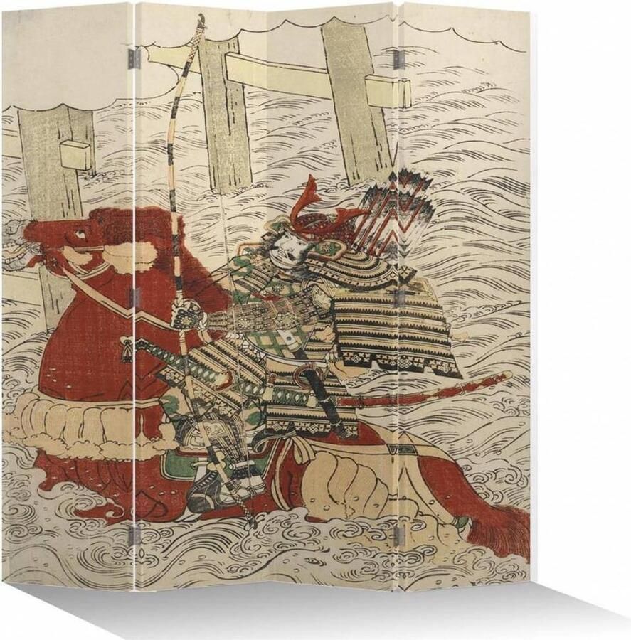 Fine Asianliving Japans Kamerscherm Oosters Scheidingswand B160xH180cm 4 Panelen Japanse Generaal