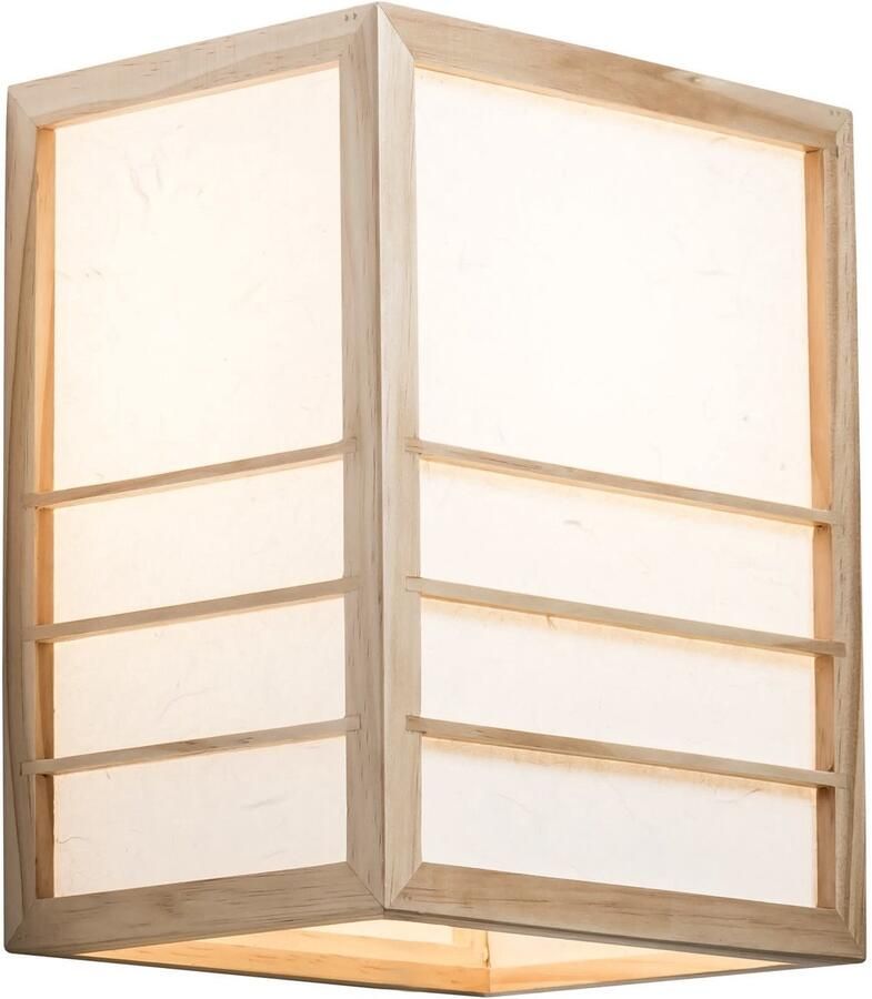 Fine Asianliving Japanse Wandlamp Shoji Rijstpapier Hout Naturel Nikko B20xD15xH25cm