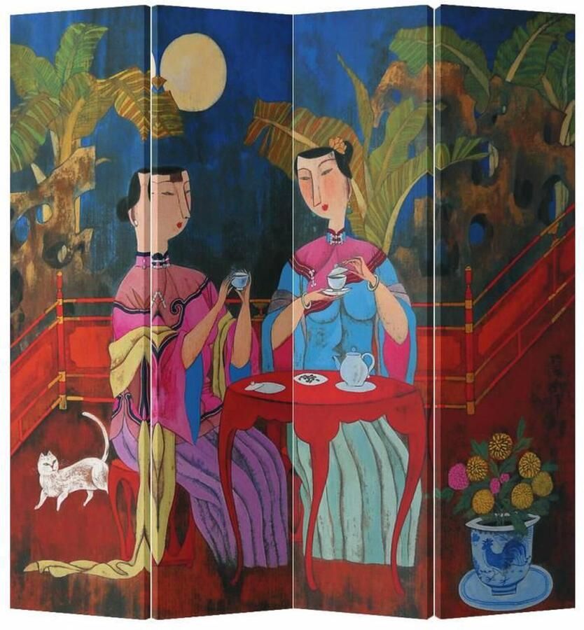 Fine Asianliving Kamerscherm Scheidingswand B160xH180cm 4 Panelen