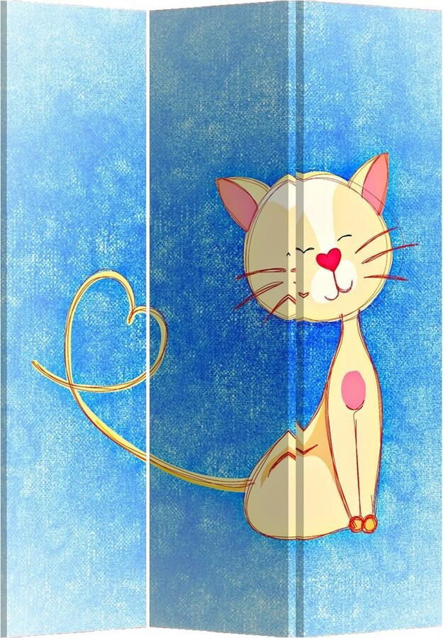 Fine Asianliving Kamerscherm Scheidingswand B120xH180cm 3 Panelen Kat Liefde