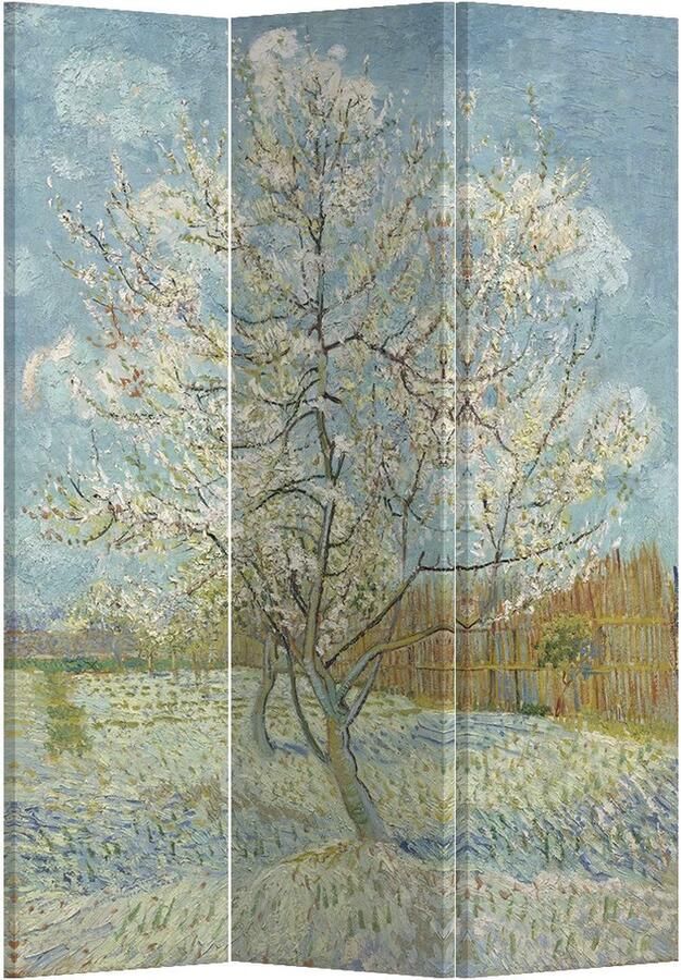 Fine Asianliving Kamerscherm Scheidingswand B120xH180cm 3 Panelen Pink Peach Tree Van Gogh