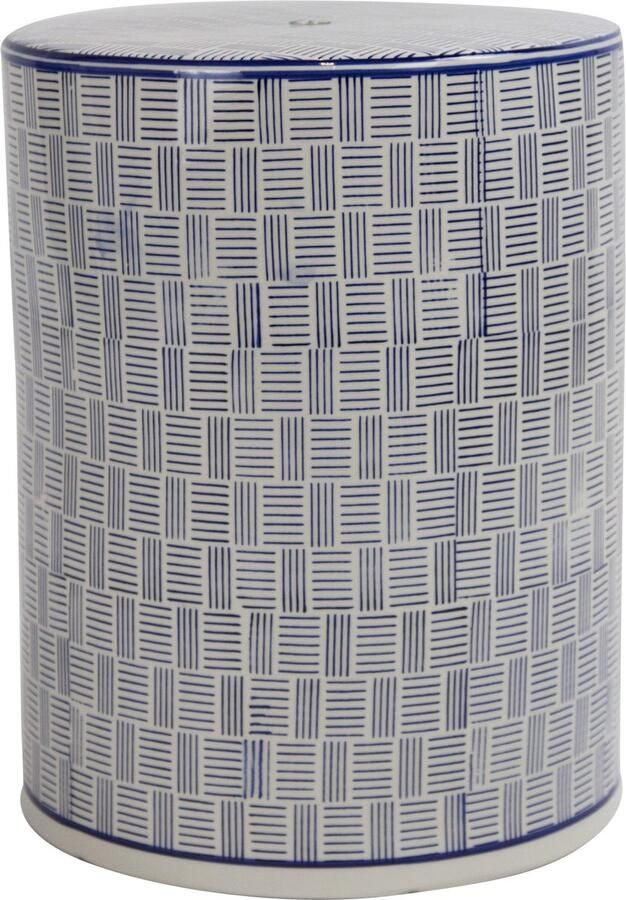 Fine Asianliving Keramische Kruk Keramiek Stoel Bijzettafel Chinese Kruk van Keramiek Porselein Bijzettafel Handgemaakt D33xH46cm Chinese Meubels Oosterse Kast