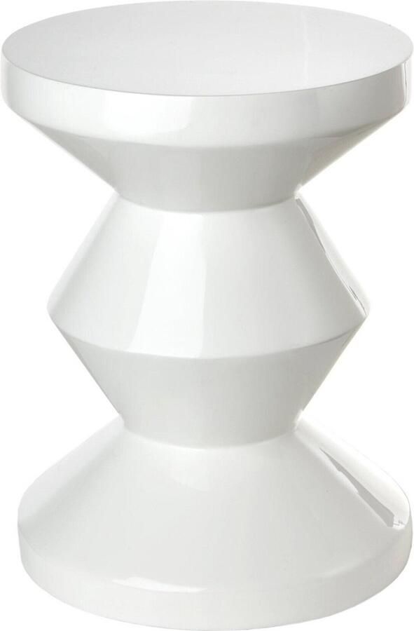 Fine Asianliving Keramische Kruk Wit Handgemaakt Nova D33xH46cm Keramiek Bijzettafel Porselein Stoel Tuinkruk