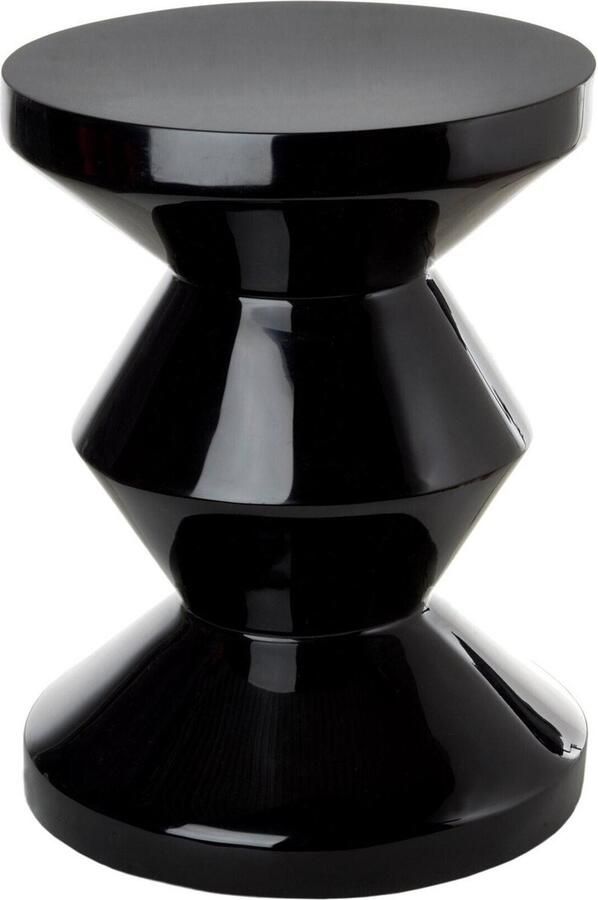 Fine Asianliving Keramische Kruk Zwart Handgemaakt Oberon D33xH46cm Keramiek Bijzettafel Porselein Stoel Tuinkruk