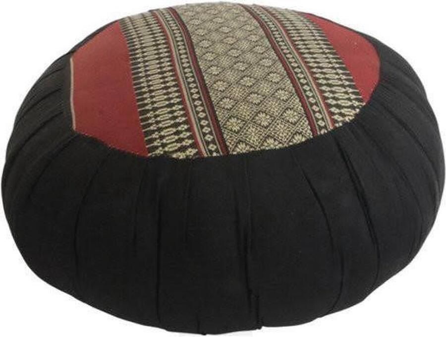 Fine Asianliving Thais Kussen Meditatie Zitkussen Rond Zafu Rood Kapok D40xH17cm Meditatie Mat Matras