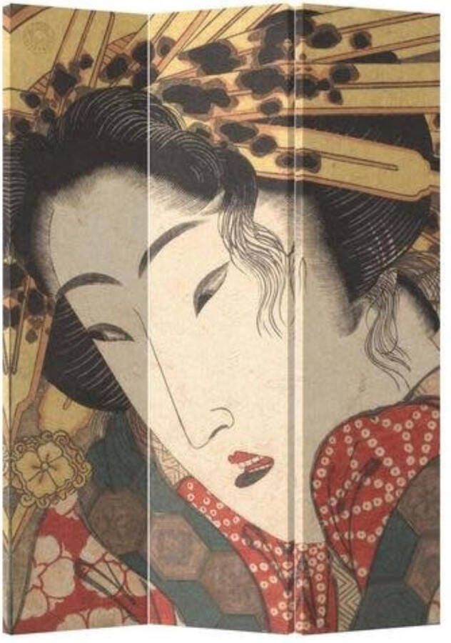 Fine Asianliving Japans Kamerscherm Oosters Scheidingswand B120xH180cm 3 Panelen Japanese Geisha - Foto 1