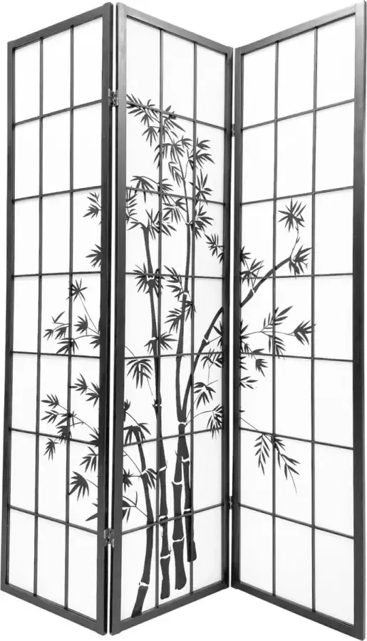 Fine Asianliving Japans Kamerscherm Shoji B135xH180cm Scheidingswand Zwart Bamb - Foto 1