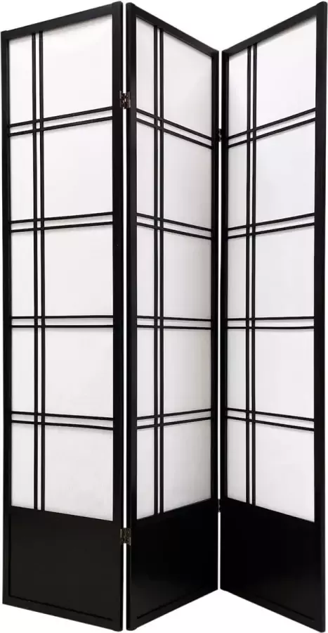 Fine Asianliving Japans Kamerscherm Shoji B135xH180cm Scheidingswand Zwart Nishio - Foto 1