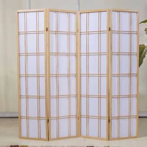 Fine Asianliving Japans Kamerscherm Shoji B180xH180cm Scheidingswand Naturel Isumi