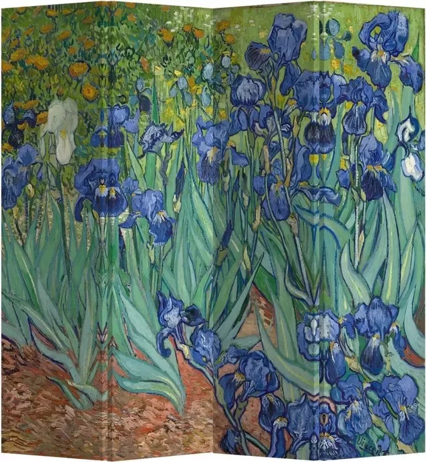 Fine Asianliving Kamerscherm B160xH180cm 4 Panelen Irissen Van Gogh - Foto 1