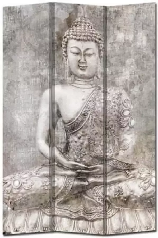 Fine Asianliving Kamerscherm Scheidingswand B120xH180cm 3 Panelen Boeddha - Foto 1