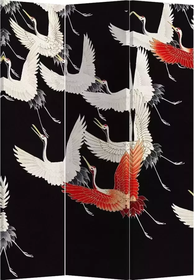 Fine Asianliving Kamerscherm Scheidingswand B120xH180cm 3 Panelen Japanese Cranes - Foto 2