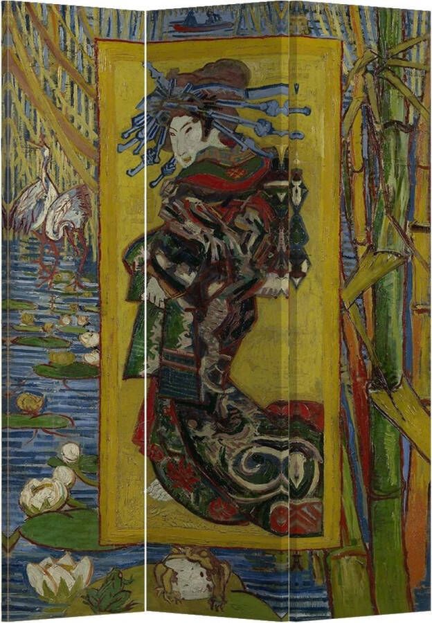 Fine Asianliving Kamerscherm Scheidingswand B120xH180cm 3 Panelen Van Gogh De Courtisane