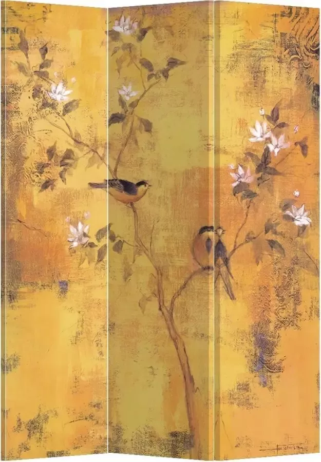 Fine Asianliving Kamerscherm Scheidingswand B120xH180cm 3 Panelen Vintage Blossoms - Foto 1