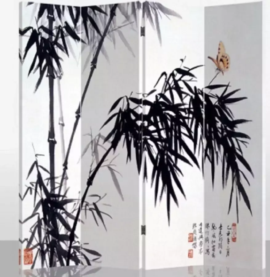 Fine Asianliving Kamerscherm Scheidingswand B160xH180cm 4 Panelen Bamboe - Foto 1