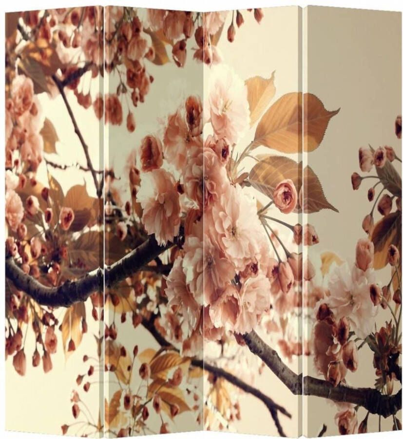 Fine Asianliving Kamerscherm Scheidingswand B160xH180cm 4 Panelen Sakura Kersenbloesems - Foto 1