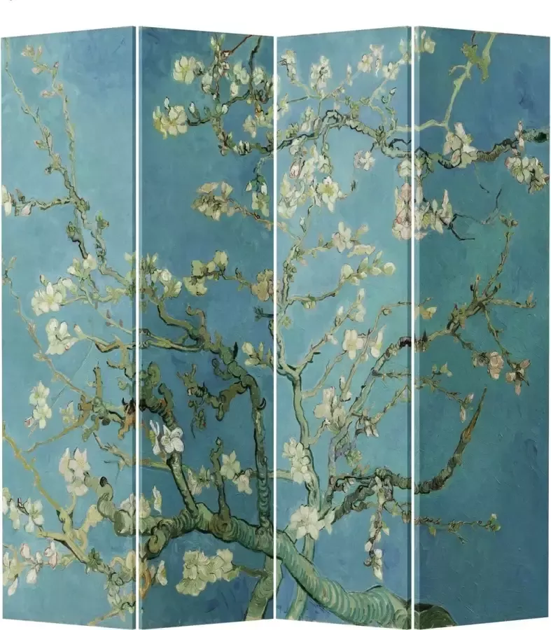 Fine Asianliving Kamerscherm Scheidingswand B160xH180cm 4 Panelen Van Gogh Amandelbloesem - Foto 1