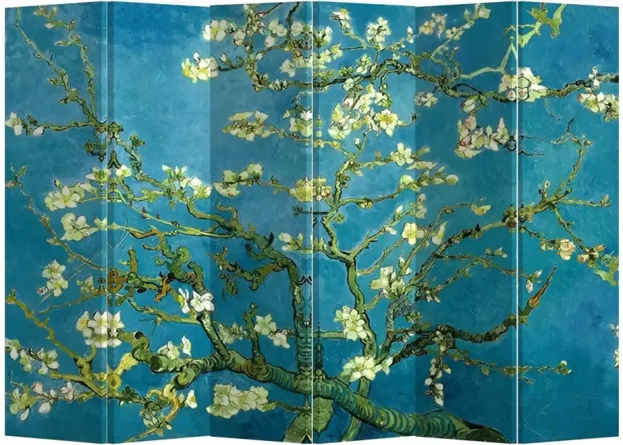 Fine Asianliving Kamerscherm Scheidingswand B240xH180cm 6 Panelen Van Gogh Amandel Bloesems