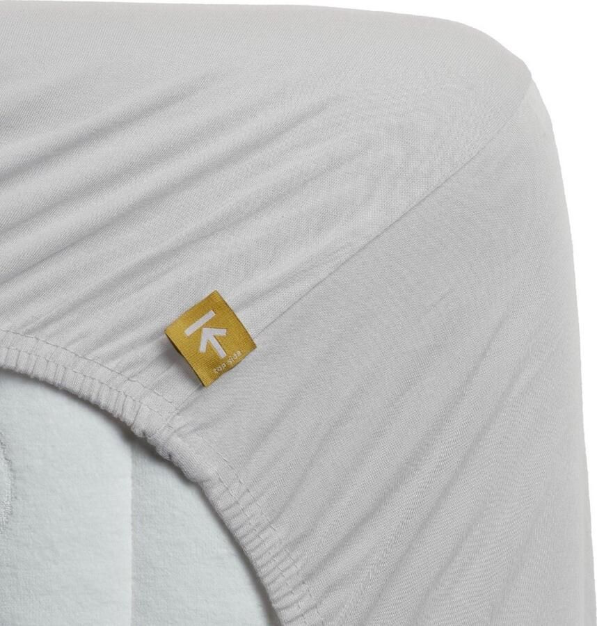 Fine Bedding Premium jersey hoeslaken grijs 120x200 210 220 (twijfelaar) heerlijk zacht soepel en rekbaar luxe kwaliteit perfecte pasvorm