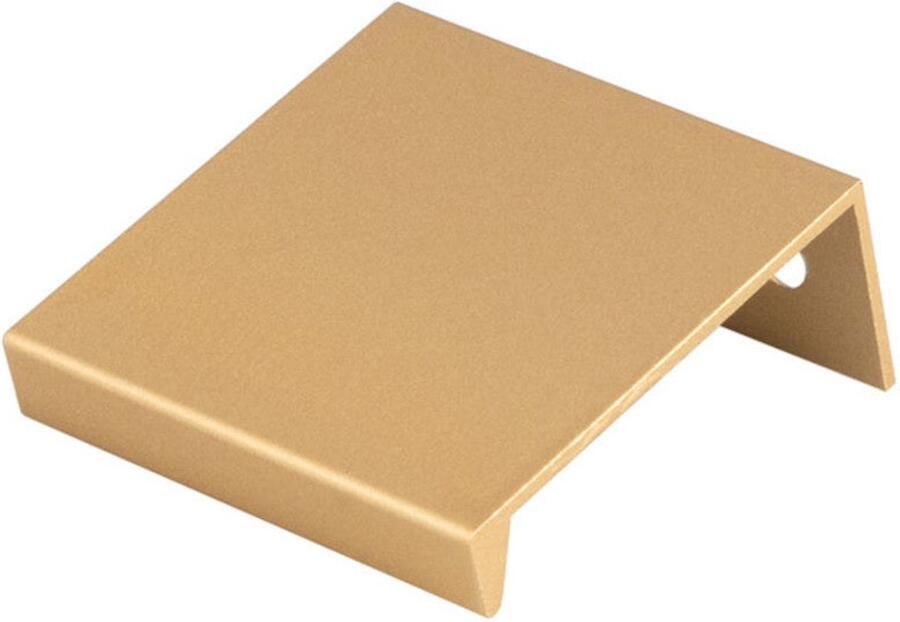 Fingertip Designs Greeplijst – Minimalistisch en Praktisch voor Kasten en Lades Satijn Messing 40 x 40mm