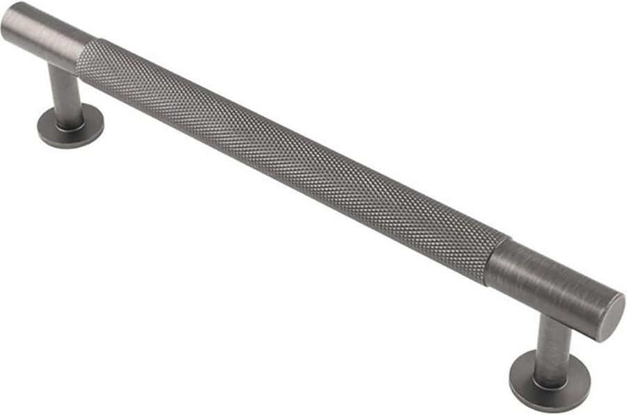 Fingertip Designs Handgreep Knurled – Gekarteld Design Massief Messing Antraciet 160mm