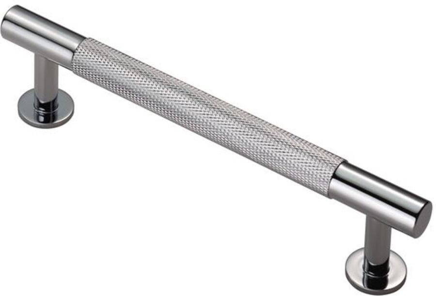 Fingertip Designs Handgreep Knurled – Gekarteld Design Massief Messing Gepolijst Chroom 160mm