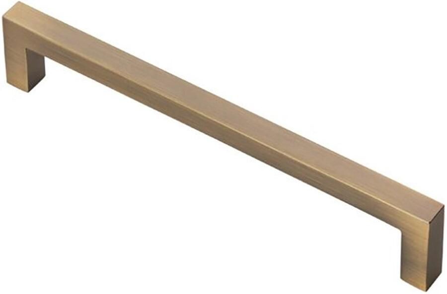 Fingertip Designs Meubelgreep Block – moderne metalen handgreep in strak design Antiek Messing 160mm