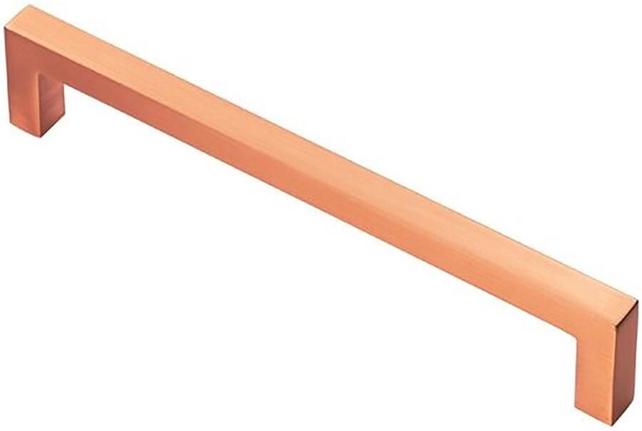 Fingertip Designs Meubelgreep Block – moderne metalen handgreep in strak design Gepolijst Koper 160mm