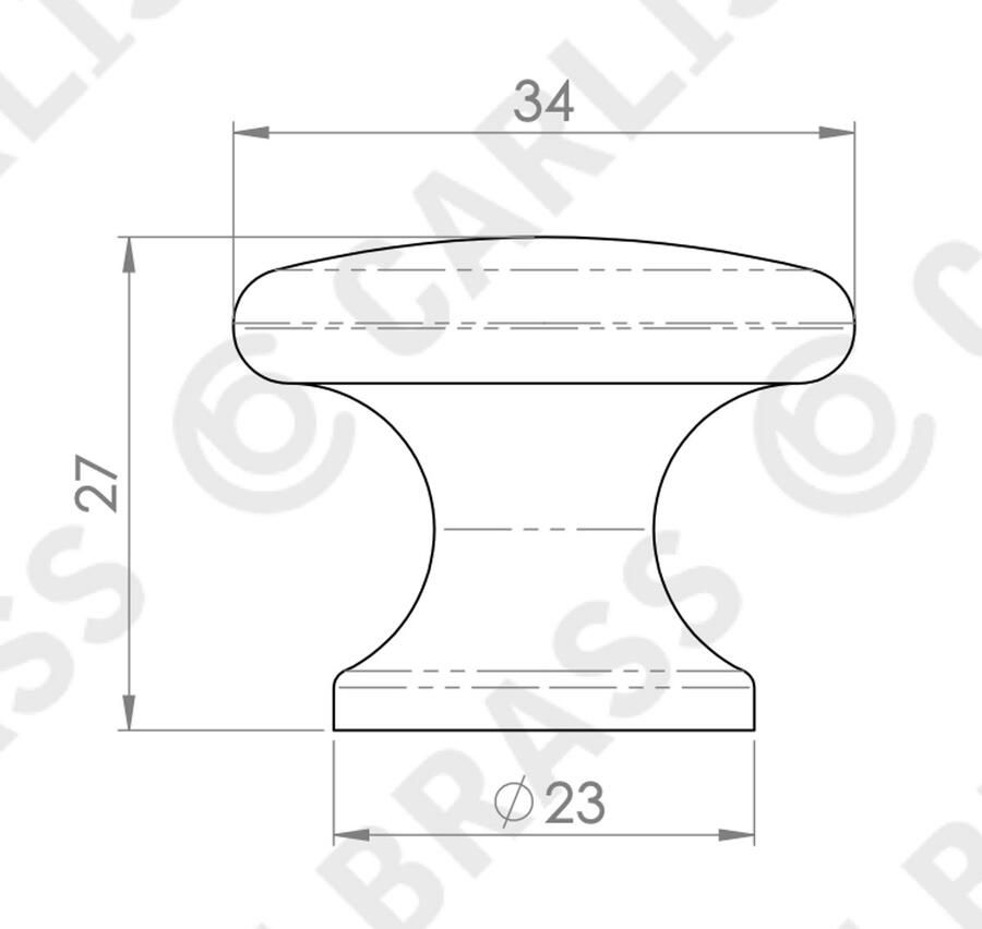 Fingertip Designs Nostalgische ronde kastknop 35 mm – pewter of antiek messing Pewter