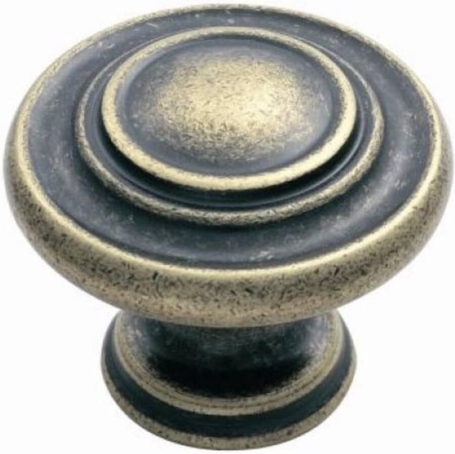 Fingertip Designs Ronde Kastknop 32 mm – Antiek Messing met Vintage Uitstraling