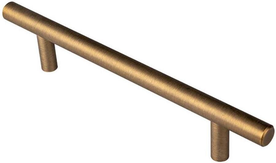 Fingertip Designs Stalen T-Bar Kastgreep – Minimalistisch en Modern Antiek Messing 128 mm