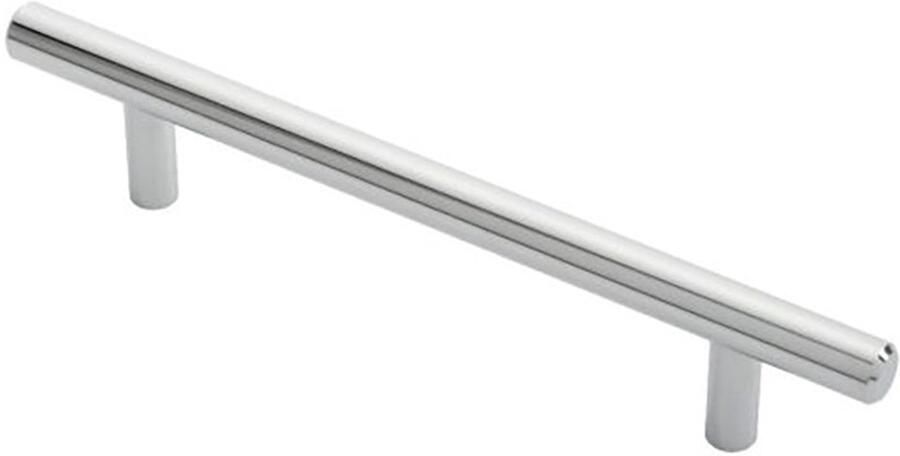 Fingertip Designs Stalen T-Bar Kastgreep – Minimalistisch en Modern Gepolijst Chroom 128 mm