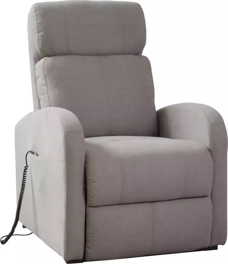 Finlandic Luxe Elektrische relax en sta op stoel F-201 taupe tot 120 kg gebruikersgewicht tussen 1 65 en 1 85m lichaamslengte