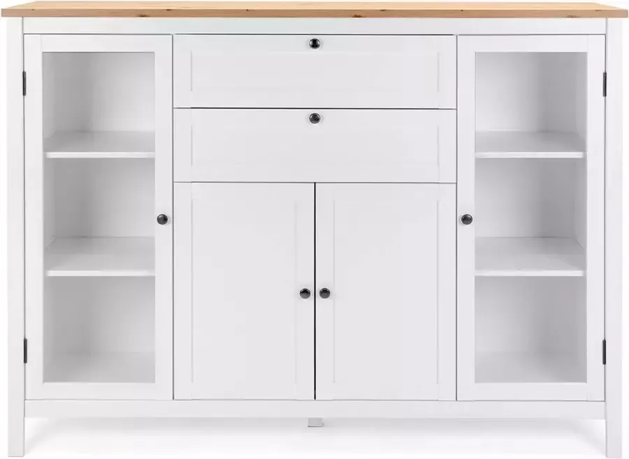 Finori Buffet 4 portes 2 tiroirs L53 cm Décor Blanc Bergen - Foto 2