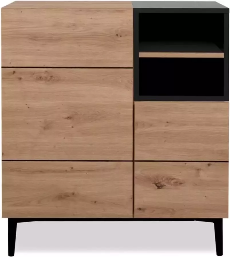 Finori Buffet Haut 2 Portes 2 Niches L80 cm Nola - Foto 3