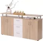 Finori Dressoir Wit 155x35x83 cm - Thumbnail 2