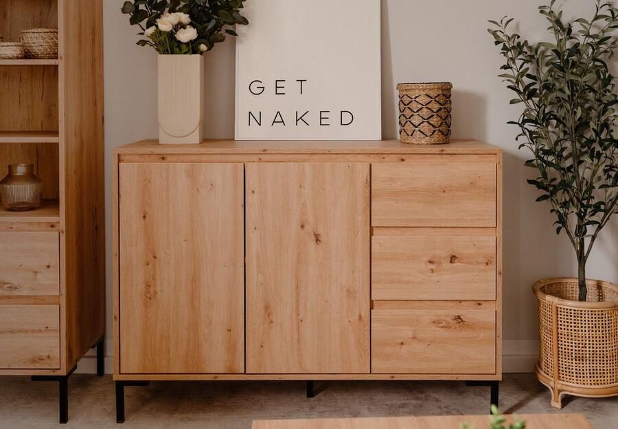 Trendmeubel Dressoir Korina 120 cm-artisanale eik - Foto 4