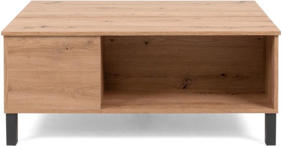 Finori EMOB Salontafel Comas 103x67 met 1 deur eik Rechthoekige salontafels Bruin Spaanplaat Rechthoekige salontafels Op voorraad