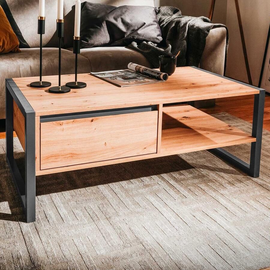 Finori Salontafel Denver 55 artisan eikenkleurig en antracietgrijs