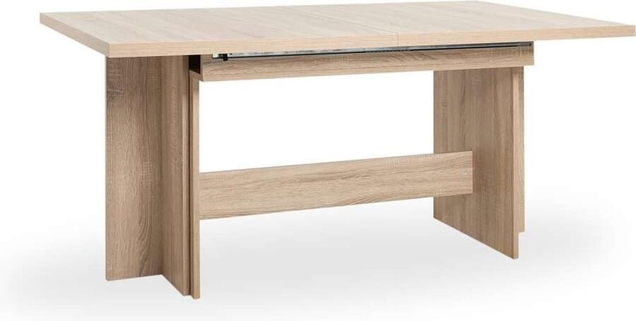 Cstore COBURG Uitschuifbare eettafel van 4 tot 6 persoons klassiek eiken decor L 80-120 xl 80 cm - Foto 2