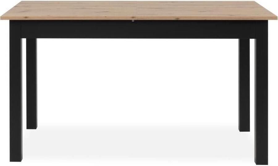 Merkloos Uitschuifbare tafel Coburg + 1 verlenging 40 cm industriële stijl Chene Artisan noir- 10 mensen L 137-177 x H 76 5